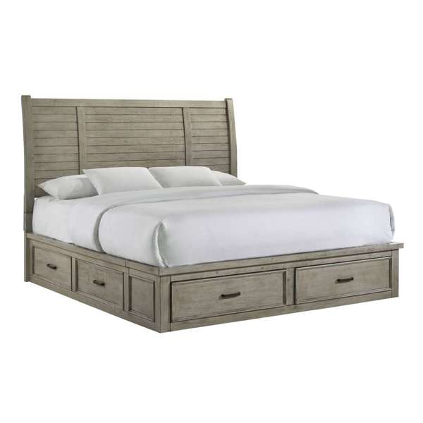 Sullivan Drift Grey King Storage Bed