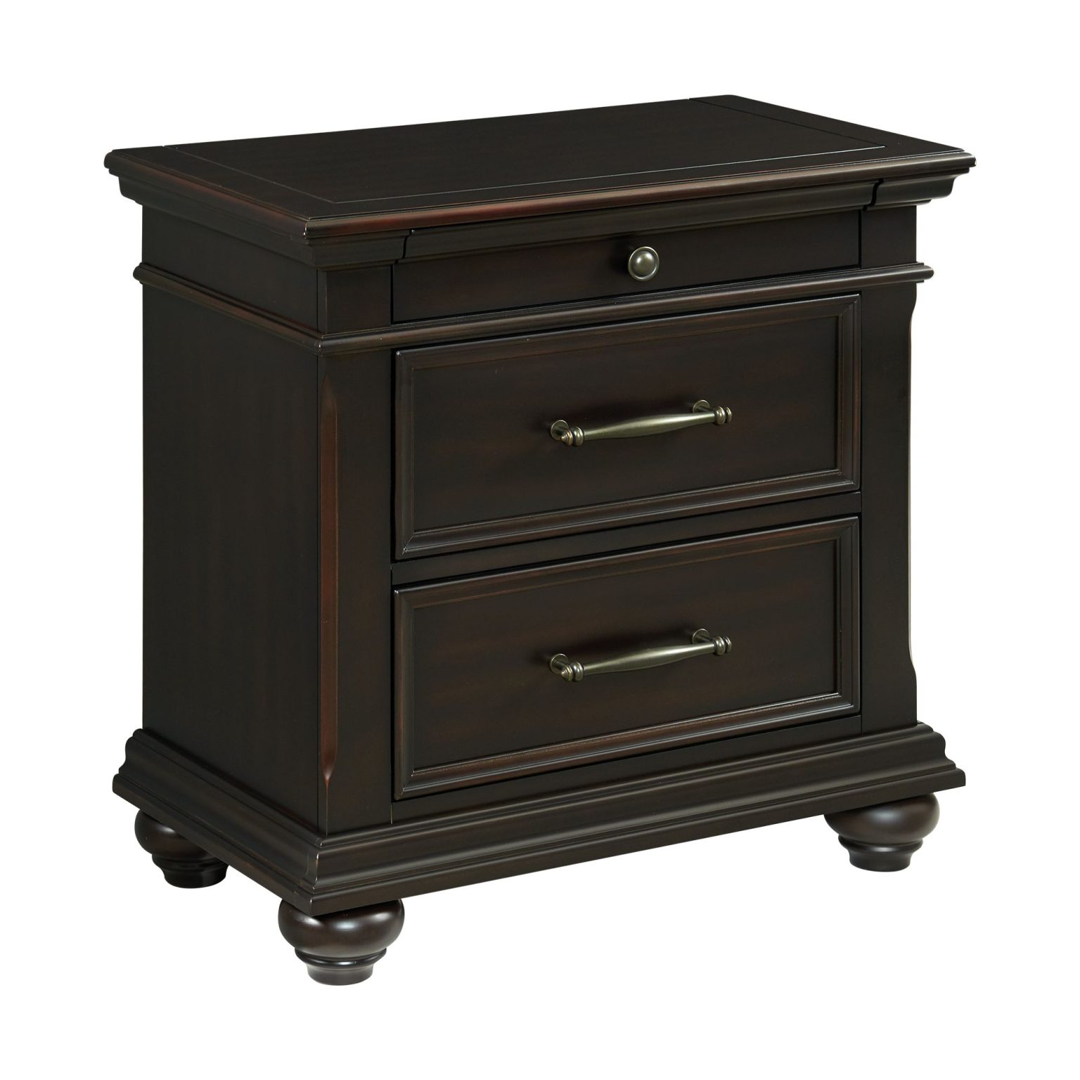 Slater Black Nightstand w/USB