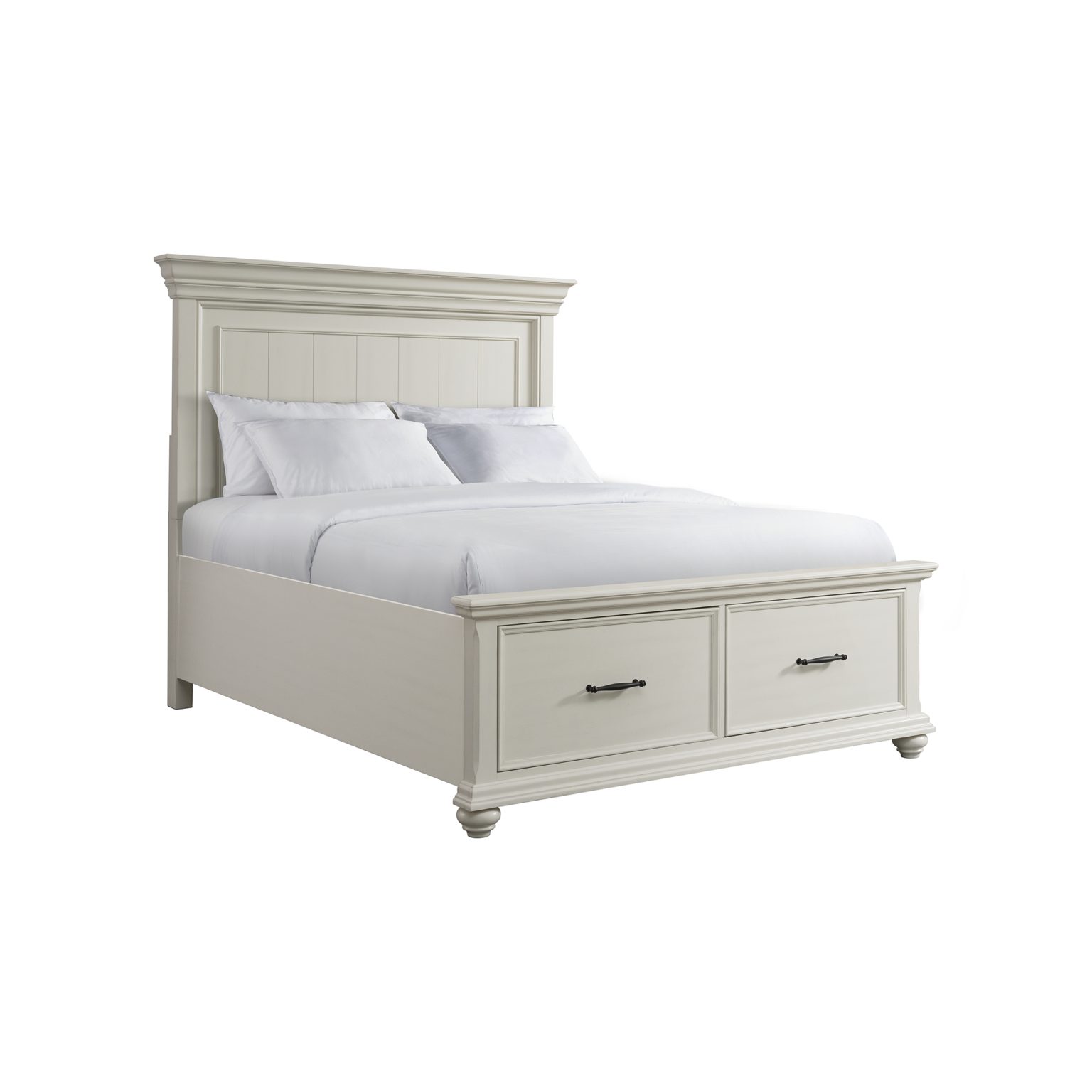 Slater Antique White Queen Storage Bed