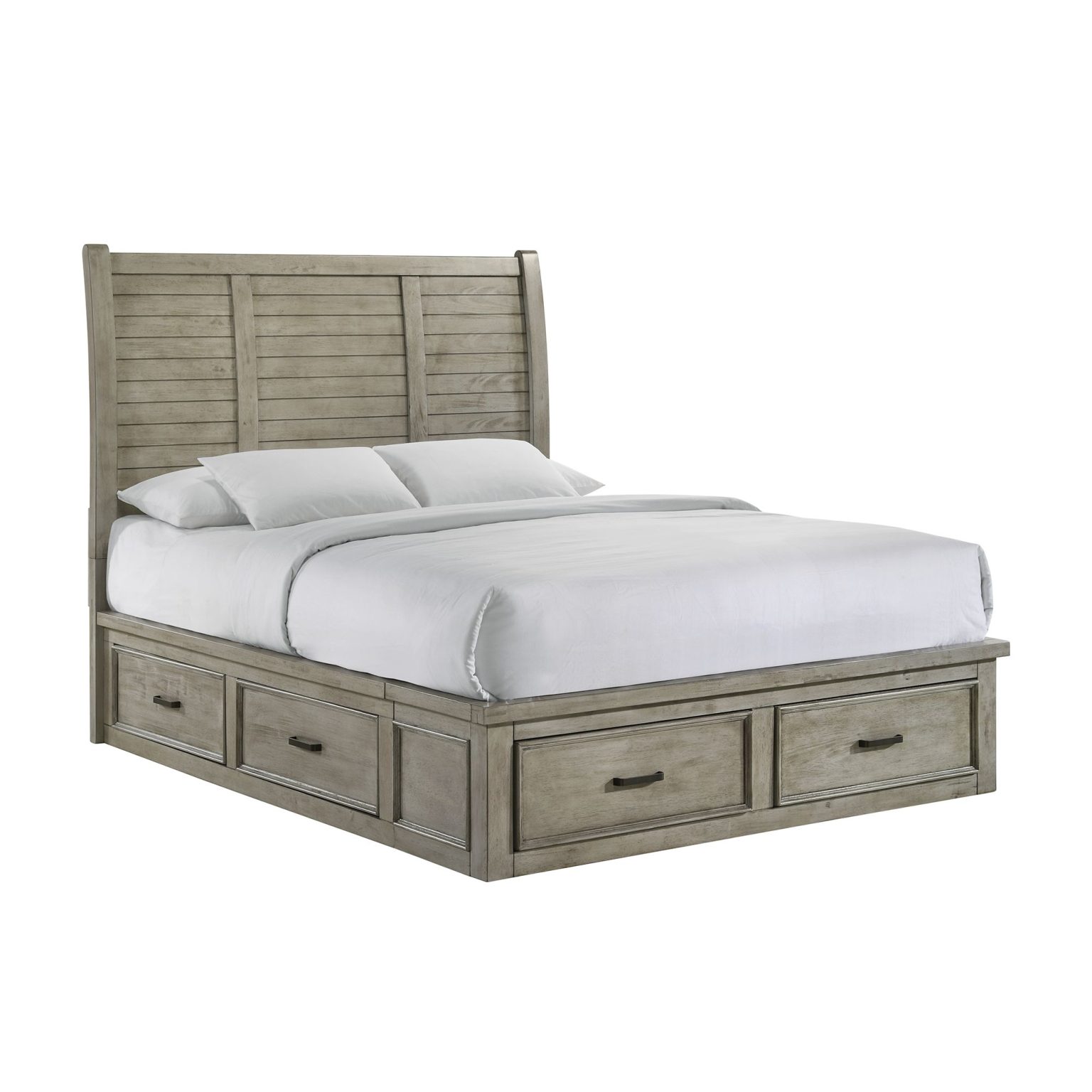 Sullivan Drift Grey Queen Storage Bed